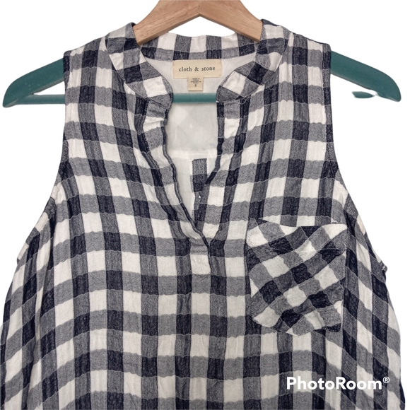 Anthropologie Cloth & Stone Maroney Gingham Dress - Picture 2 of 9